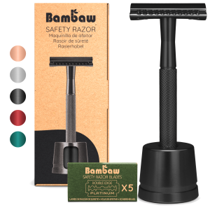 Metal Safety Razor with Stand