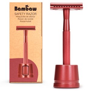 Metal Safety Razor with Stand
