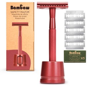 Metal Safety Razor with Stand