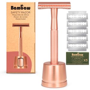 Metal Safety Razor with Stand